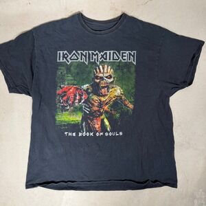 Iron Maiden The Book of Souls 2016 Tour Shirt Mens Black Graphic Tee XL